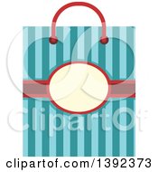 Clipart Of A Flat Design Gift Bag Royalty Free Vector Illustration