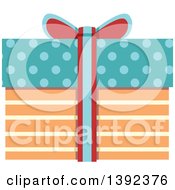 Poster, Art Print Of Flat Design Gift Box