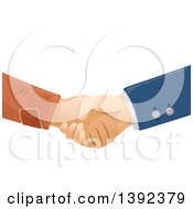 Poster, Art Print Of Rich And Poor Male Hands Shaking