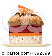 Poster, Art Print Of Cake With An Orange Wedge