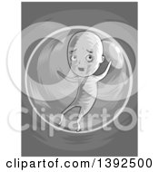 Poster, Art Print Of Grayscale Man Stuck In A Bubble