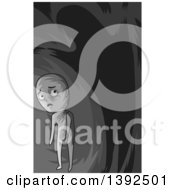 Poster, Art Print Of Grayscale Man Under A Looming Shadow