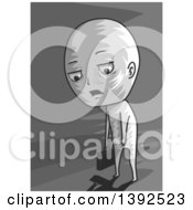 Poster, Art Print Of Grayscale Tired Man Carrying A Briefcase And Dragging His Feet