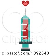 Poster, Art Print Of Flat Design Syringe With Blood