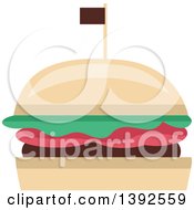 Poster, Art Print Of Flat Design Burger
