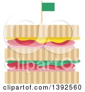 Poster, Art Print Of Flat Design Sandwich