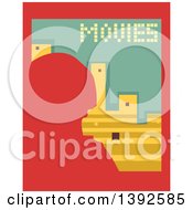 Clipart Of A Flat Design Movies Poster Royalty Free Vector Illustration by BNP Design Studio