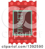 Clipart Of A Flat Design Ticket Stub Royalty Free Vector Illustration by BNP Design Studio