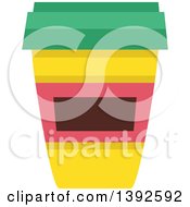Clipart Of A Flat Design Takeout Coffee Royalty Free Vector Illustration