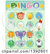 Poster, Art Print Of Cute Animal Bingo Game Card