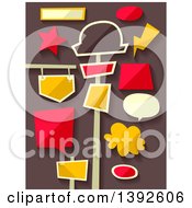 Clipart Of Flat Design Signs Royalty Free Vector Illustration