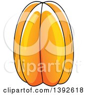 Clipart Of A Cartoon Carambola Starfruit Royalty Free Vector Illustration