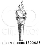 Poster, Art Print Of Sketched Gray Torch