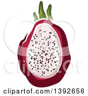 Clipart Of A Pitaya Dragon Fruit Royalty Free Vector Illustration by Vector Tradition SM