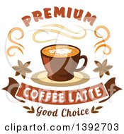 Poster, Art Print Of Coffee Latte With Text