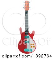 Poster, Art Print Of Flat Design Electric Guitar