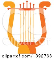 Clipart Of A Flat Design Lyre Royalty Free Vector Illustration by Vector Tradition SM