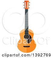 Poster, Art Print Of Flat Design Acoustic Guitar