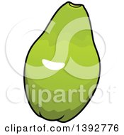Clipart Of A Papaya Fruit Royalty Free Vector Illustration by Vector Tradition SM