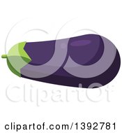Clipart Of A Flat Design Eggplant Royalty Free Vector Illustration