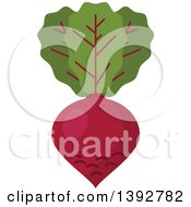 Clipart Of A Flat Design Beet Royalty Free Vector Illustration
