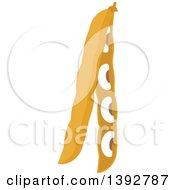Clipart Of Flat Design Bean Pods Royalty Free Vector Illustration by Vector Tradition SM