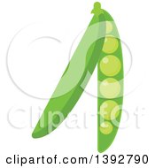 Clipart Of Flat Design Peas Royalty Free Vector Illustration