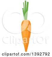Clipart Of A Flat Design Carrot Royalty Free Vector Illustration
