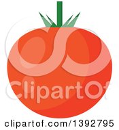 Clipart Of A Flat Design Tomato Royalty Free Vector Illustration