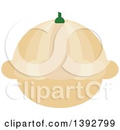 Clipart Of A Flat Design Pattypan Squash Royalty Free Vector Illustration