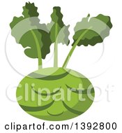 Flat Design Kohlrabi