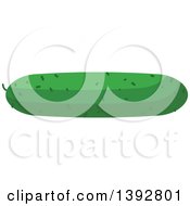 Clipart Of A Flat Design Cucumber Royalty Free Vector Illustration by Vector Tradition SM