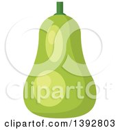 Clipart Of A Flat Design Pear Royalty Free Vector Illustration