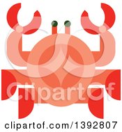 Clipart Of A Flat Design Crab Royalty Free Vector Illustration