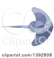 Clipart Of A Flat Design Stingray Royalty Free Vector Illustration