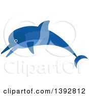 Poster, Art Print Of Flat Design Dolphin