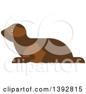 Clipart Of A Flat Design Seal Royalty Free Vector Illustration