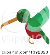 Poster, Art Print Of Flat Design Hummingbird