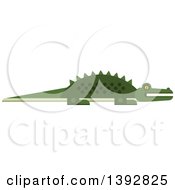 Clipart Of A Flat Design Crocodile Or Alligator Royalty Free Vector Illustration by Vector Tradition SM