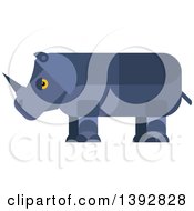 Poster, Art Print Of Flat Design Rhinoceros