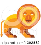 Poster, Art Print Of Flat Design Male Lion