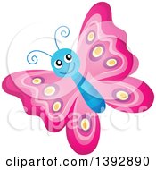 Poster, Art Print Of Happy Pink Butterfly