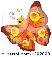 Poster, Art Print Of Happy Orange Butterfly