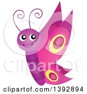 Poster, Art Print Of Happy Purple Butterfly