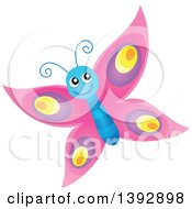 Poster, Art Print Of Happy Pink Butterfly