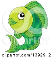 Happy Green Fish Fish