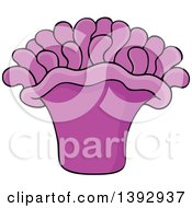 Clipart Of A Purple Sea Anemone Royalty Free Vector Illustration