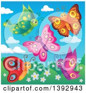 Poster, Art Print Of Happy Butterflies