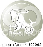 Poster, Art Print Of Round Gradient Capricorn Sea Goat Horoscope Astrology Icon