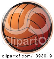 Clipart Of A Netball Or Volleyball Royalty Free Vector Illustration by Lal Perera